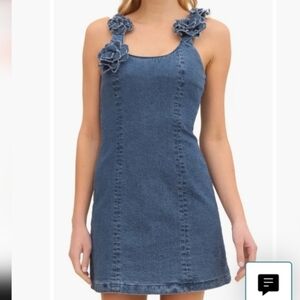 Avec Les Filles Denim Mini Dress